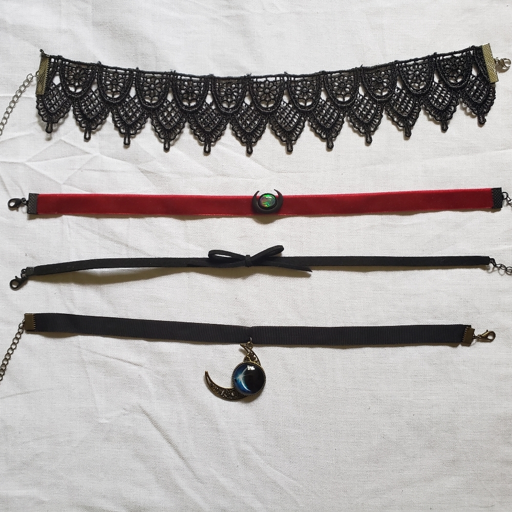 Gothic Chokers - Set of Four